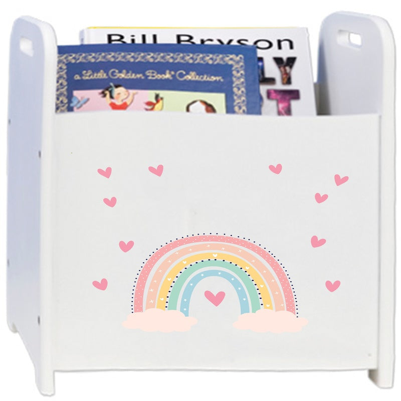Personalized Boho Rainbow Book Caddy