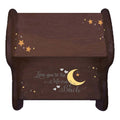 Personalized Moon and Back Espresso Two Step Stool