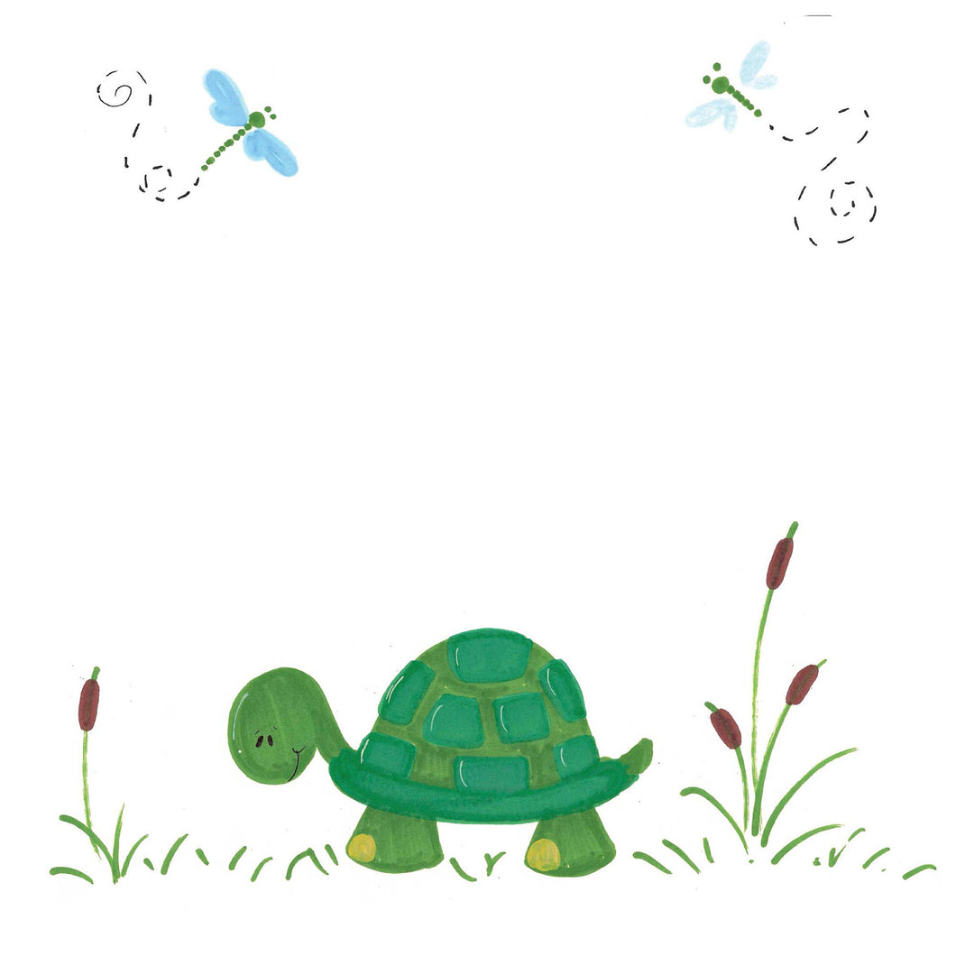 Hand Painted with Turtle design