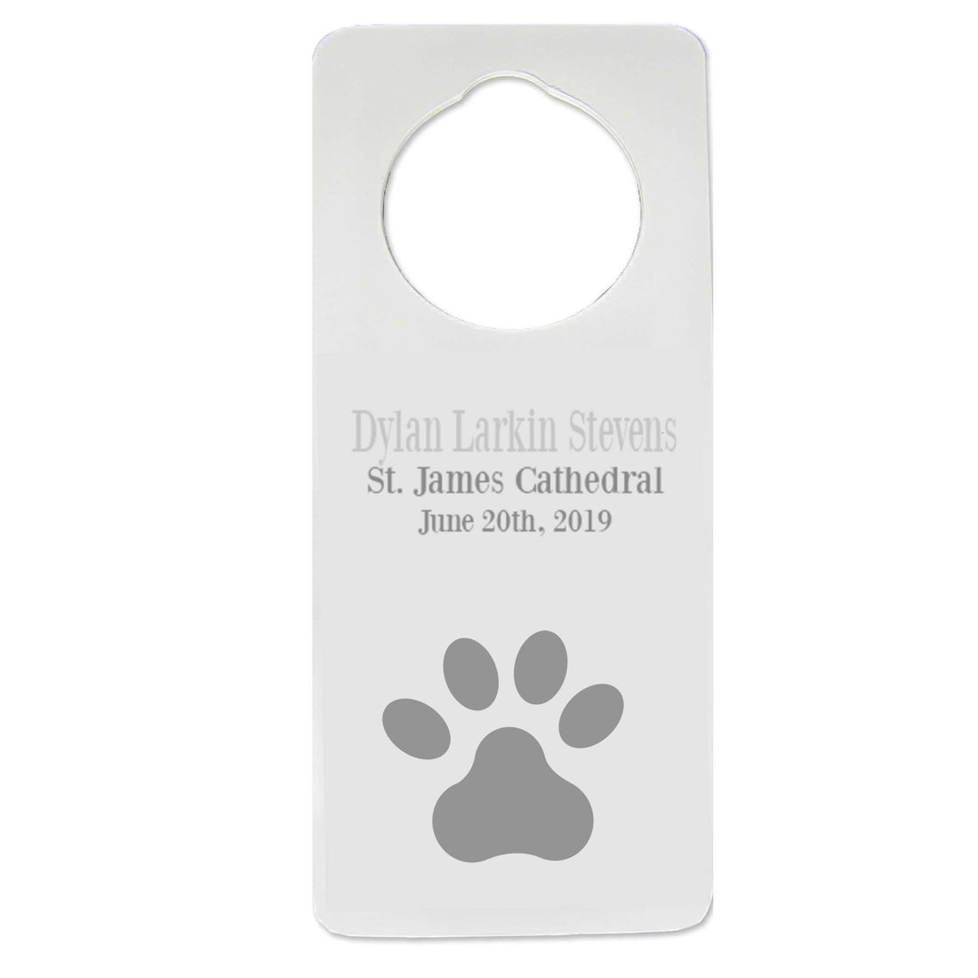 Single Paw Print Door Hanger - MyBambino.com