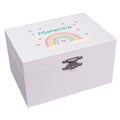 Personalized Boho Rainbow Ballerina Jewelry Box