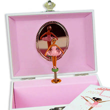 Personalized Ballerina Jewelry Box with Blush Floral Garland design