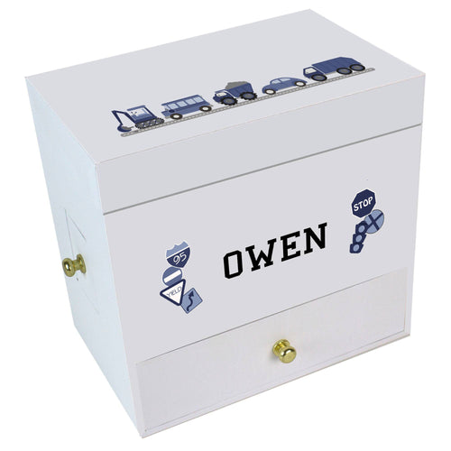 Personalized Transportation Deluxe Ballerina Jewelry Box