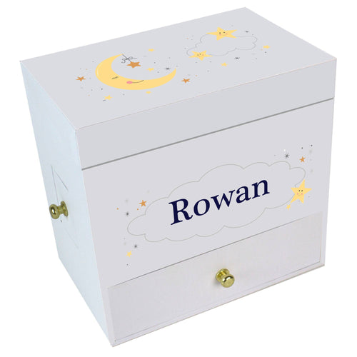 Personalized Celestial Moon Deluxe Ballerina Jewelry Box