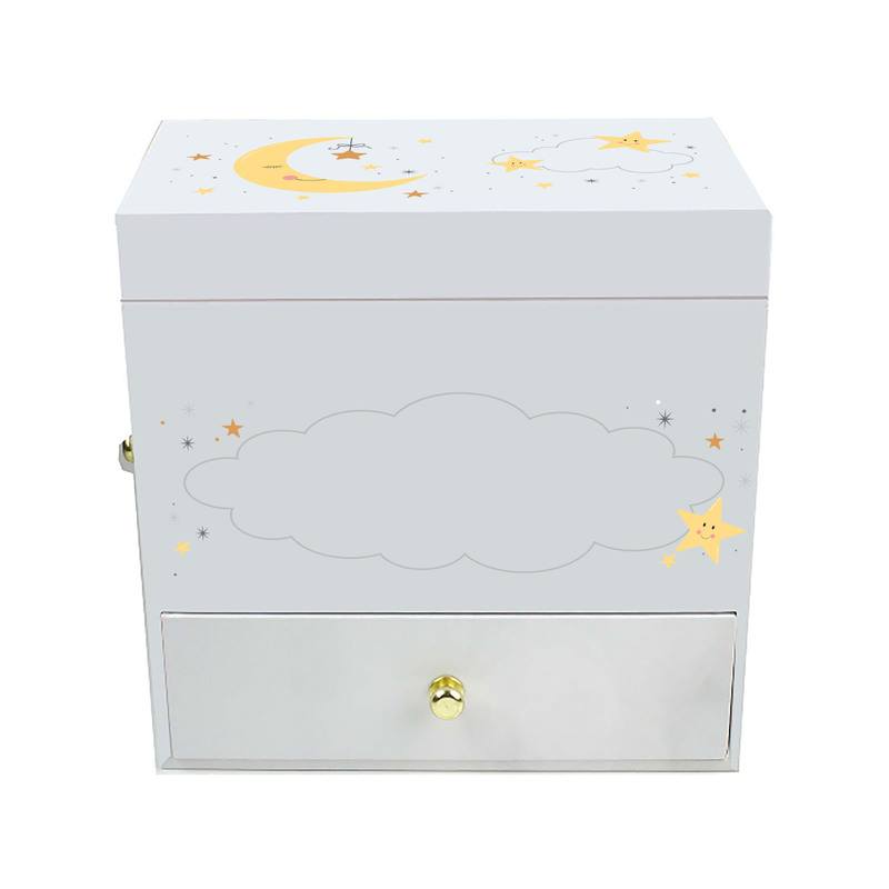 Personalized Celestial Moon Deluxe Ballerina Jewelry Box
