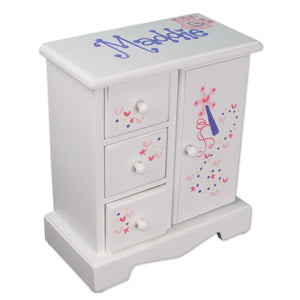 Hand Painted Girls Jewelry Chest Box