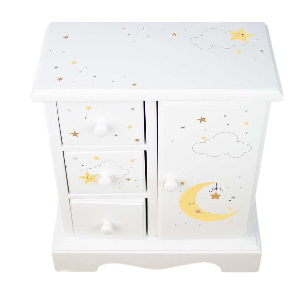 Personalized Celestial Moon Jewelry Armoire