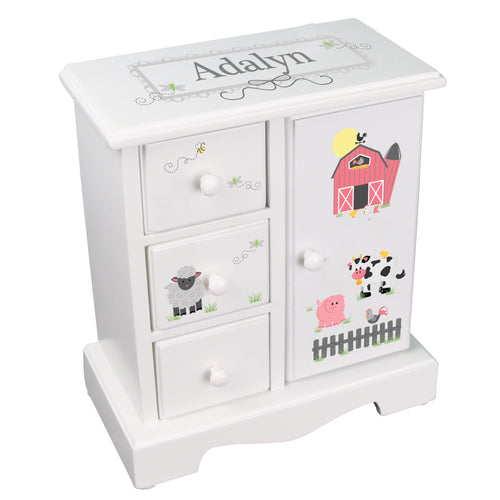 Jewelry Armoire - Barnyard Pastel