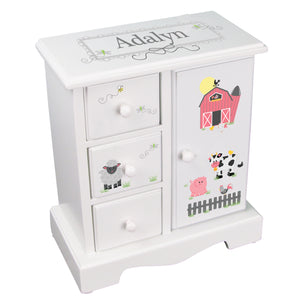 Jewelry Armoire - Barnyard Pastel