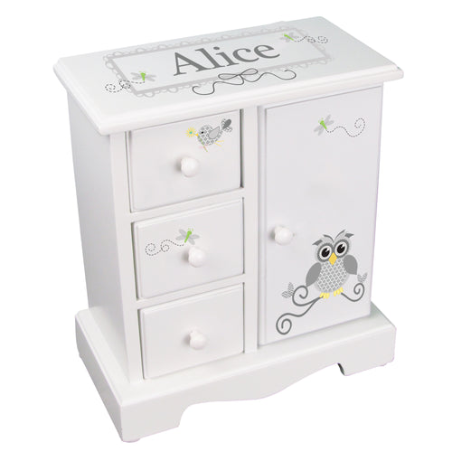 Jewelry Armoire - Gray Owl