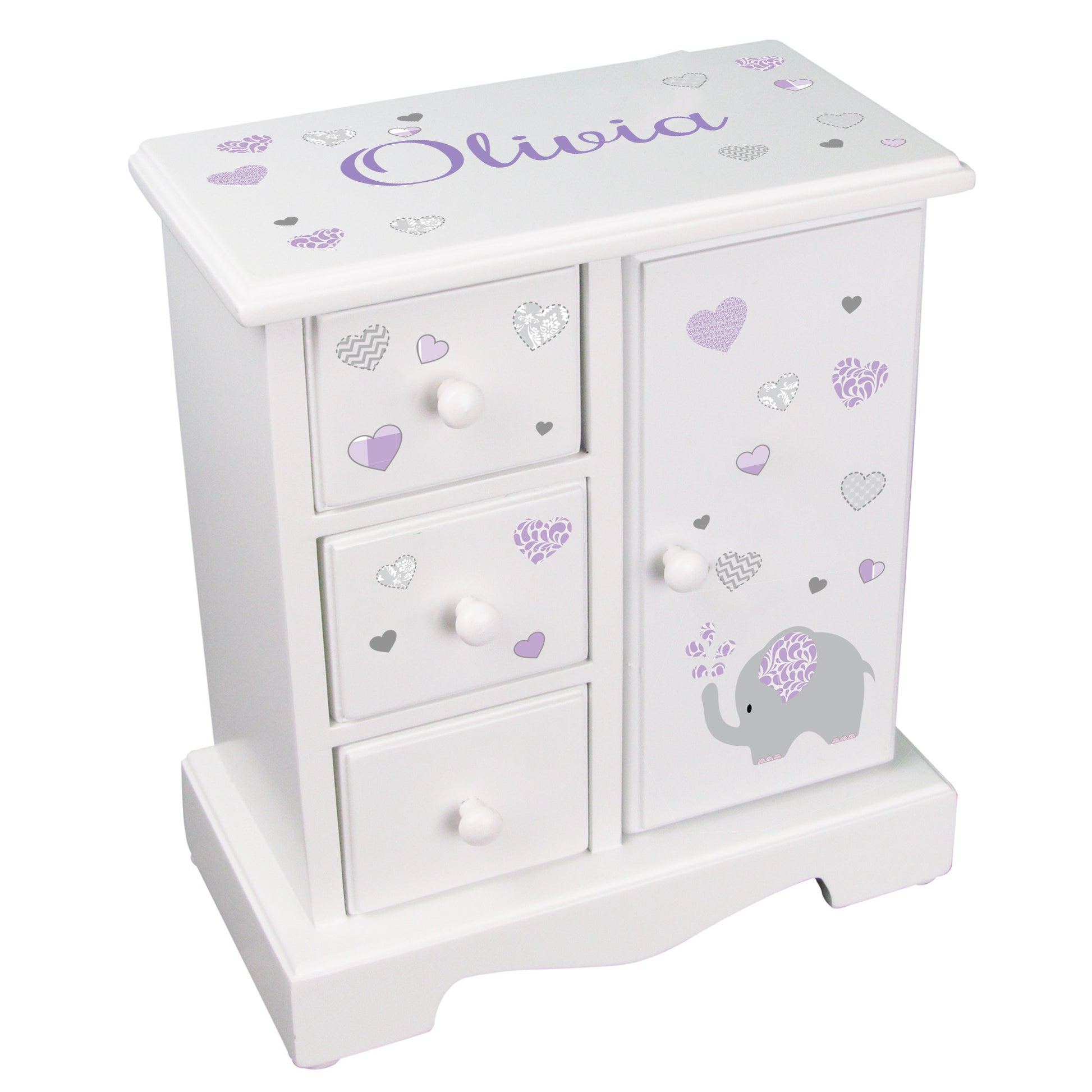 lavender elephant jewelry armoire