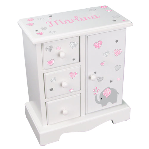 Jewelry Armoire - Pink Elephant