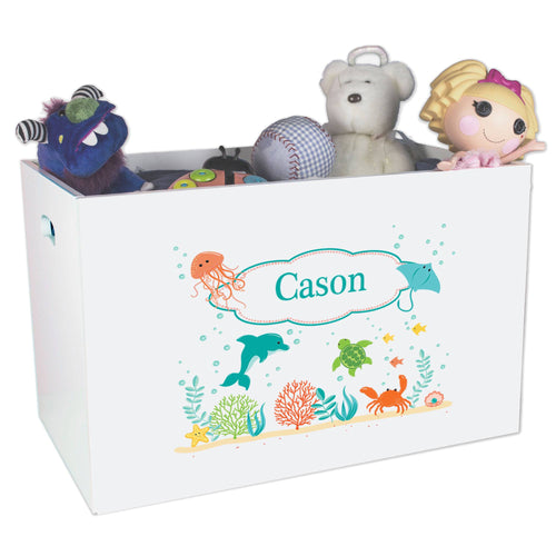 Personalized Sea Life Toy Box Bin 