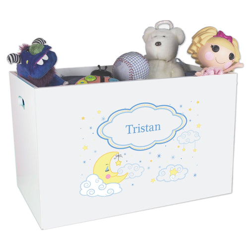 Personalized Moon and Stars Toy Box Bin