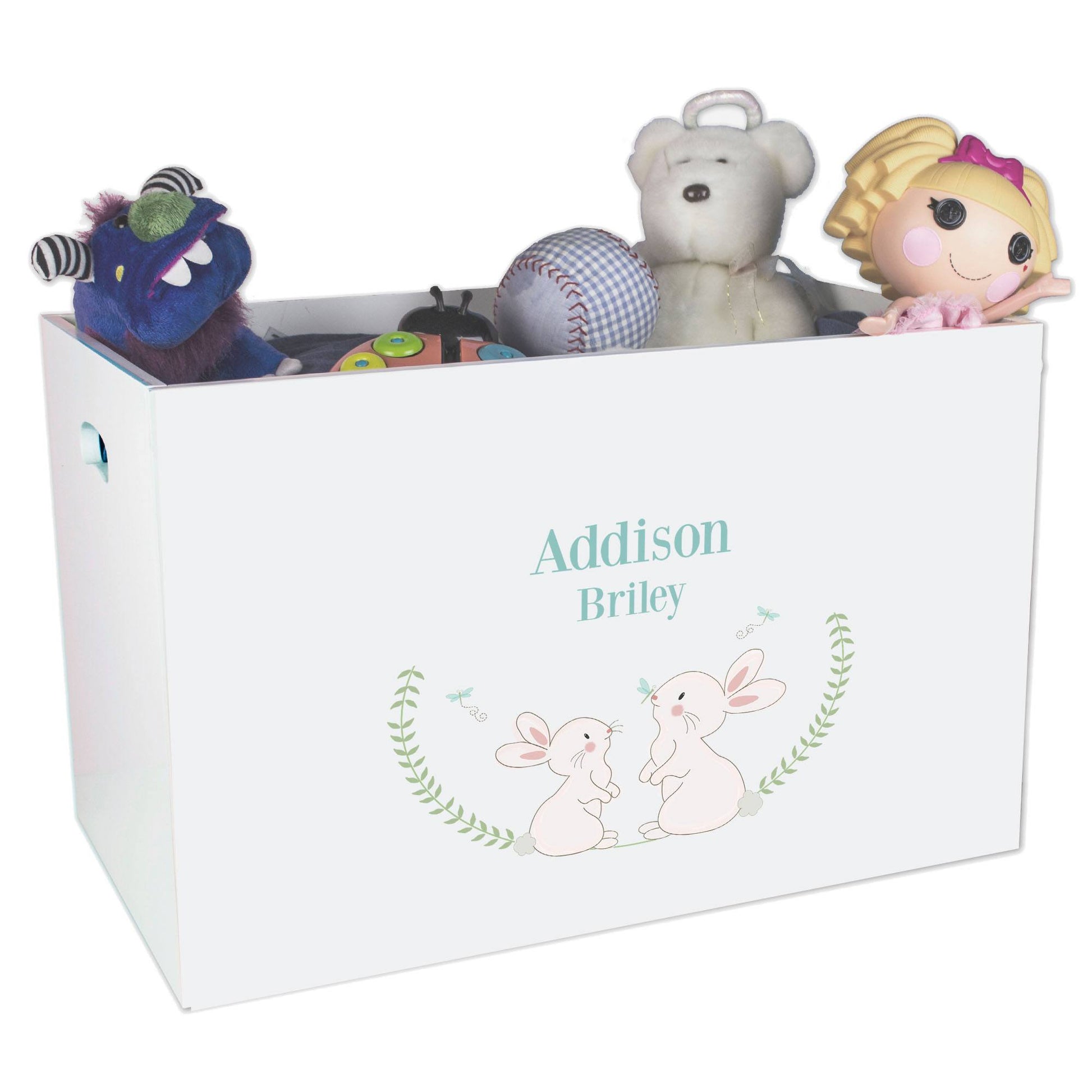 Personalized Bunny toy Box bin