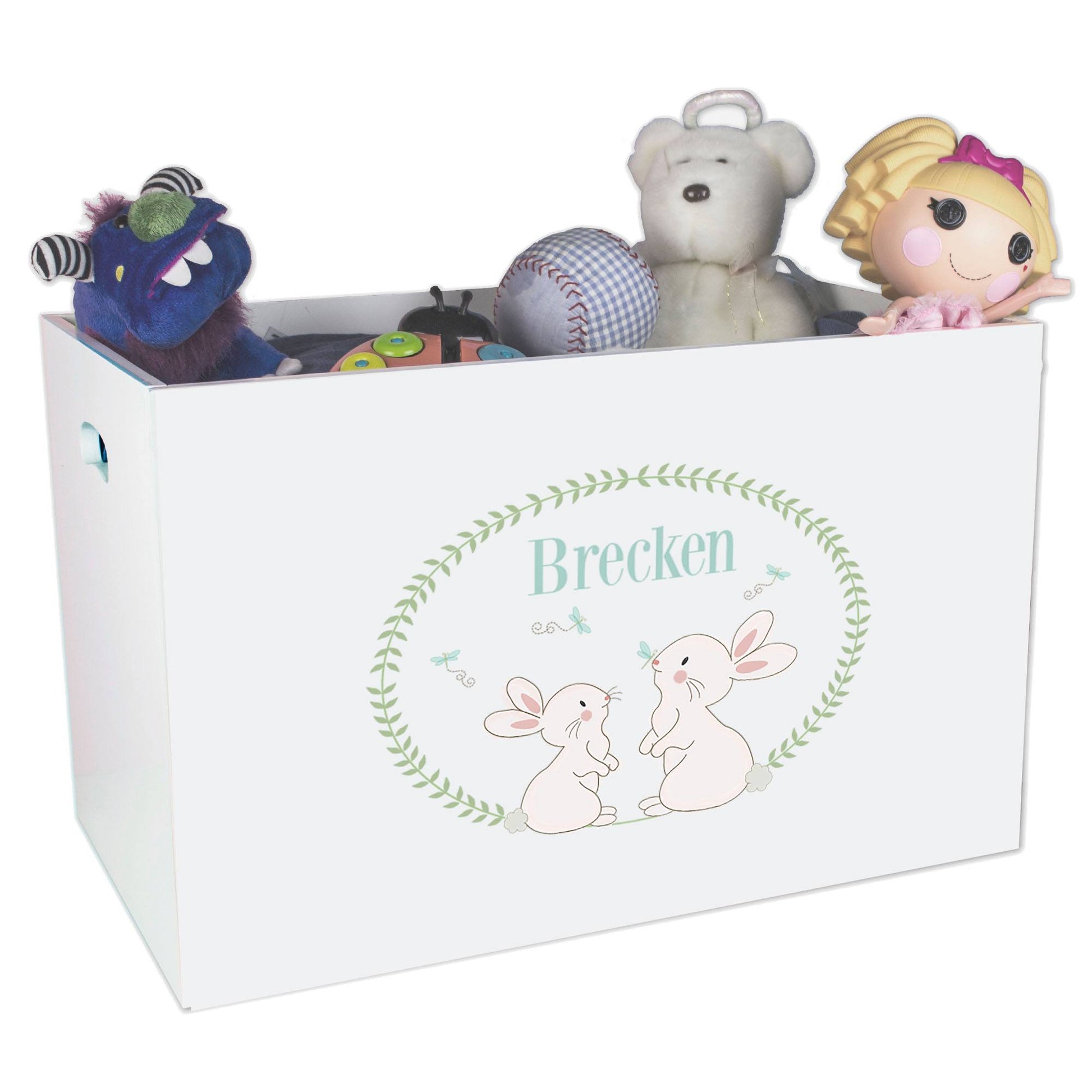 Personalized Bunny toy Box bin