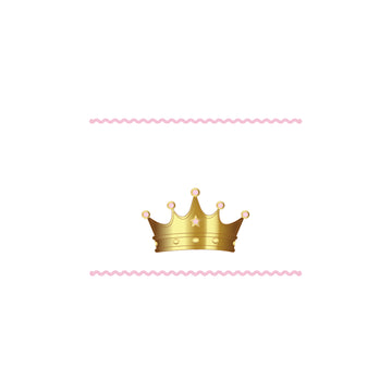 Personalized Art with Pink Princess Crown design