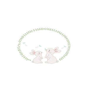 Personalized Art with Classic Bunny design