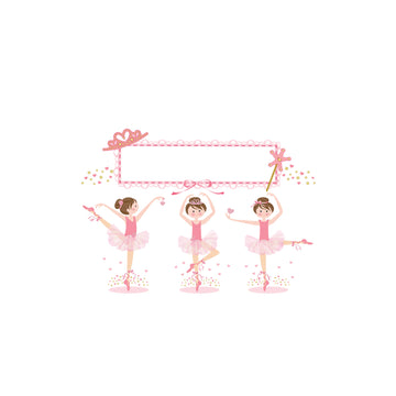 Personalized Art with Ballerina Brunette design