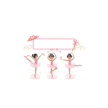 Personalized Art with Ballerina Black Hair design