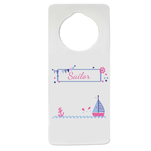 Girl's Sailboat Door Hanger