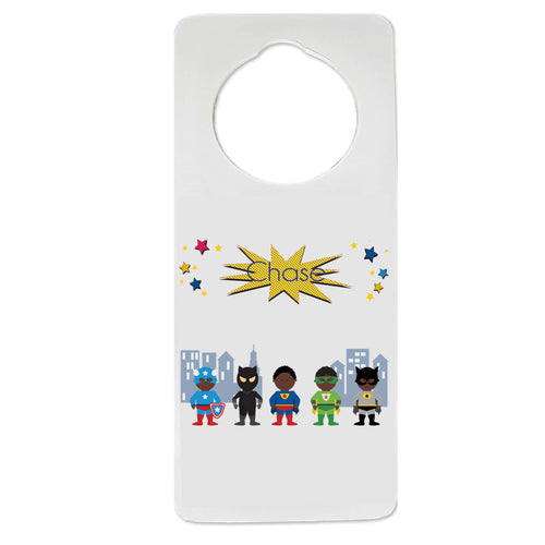 African American Superhero Door Hanger