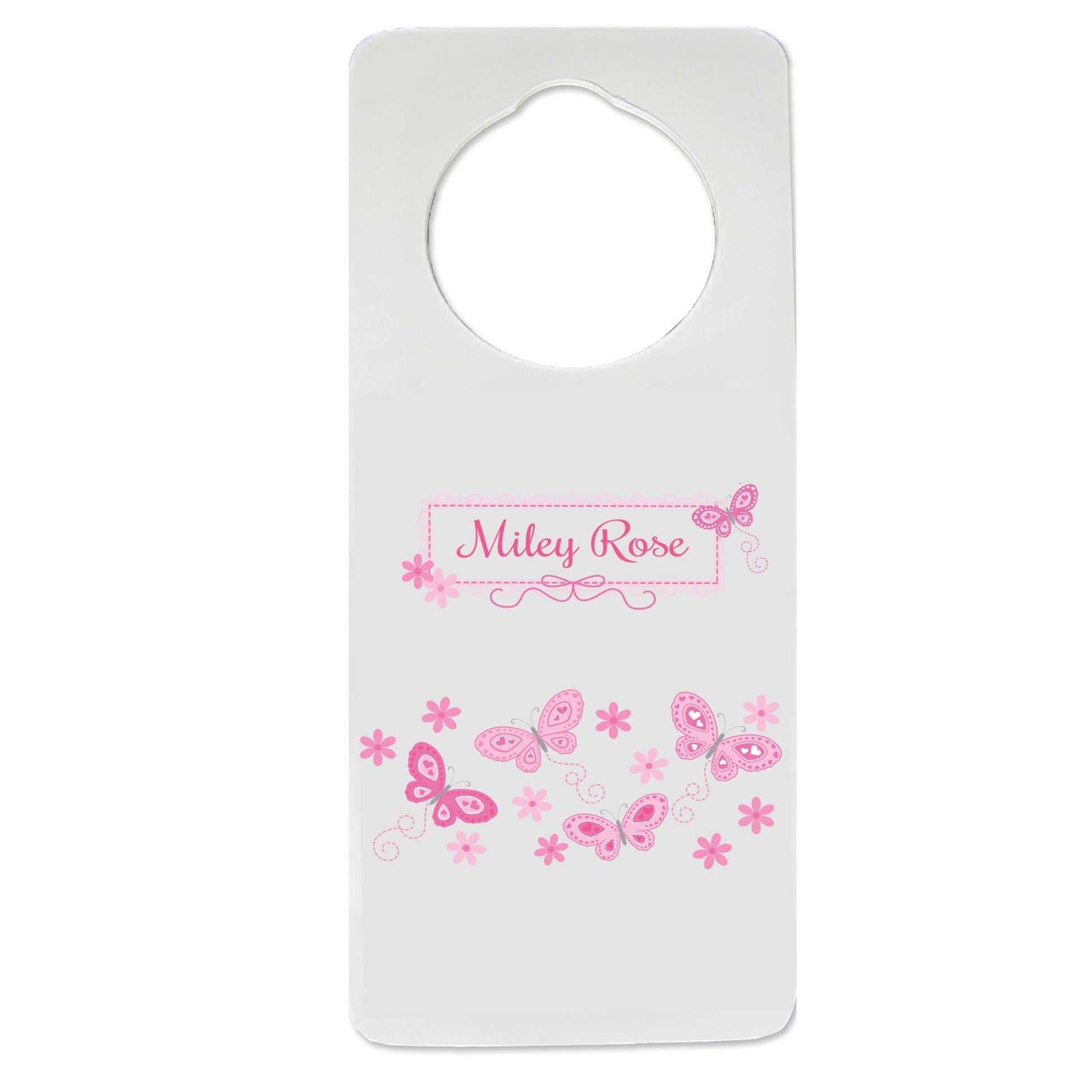 Pink Butterflies Door Hanger