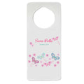 Aqua Pink Butterflies Door Hanger