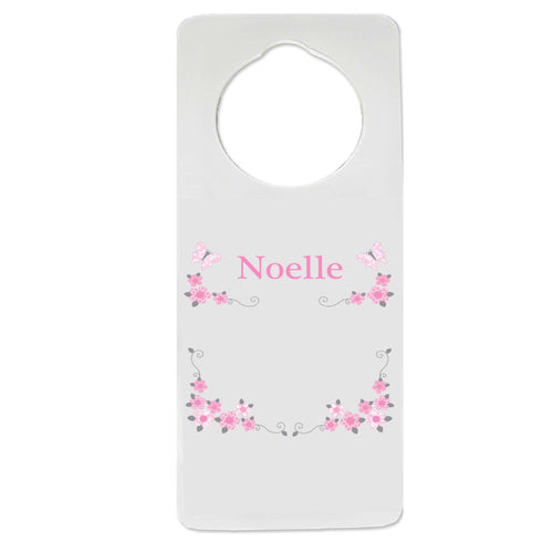 Pink Gray Butterfly GarlandDoor Hanger