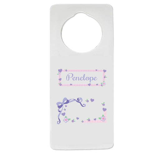 Lavender Lacey Bow Door Hanger