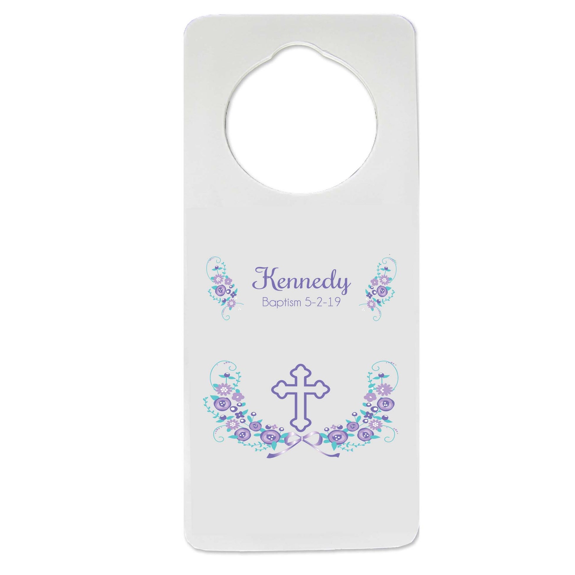 Lavender Floral Garland Door Hanger