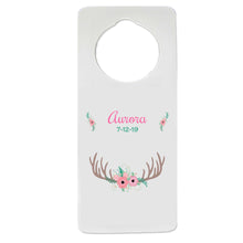 Floral Antler Door Hanger