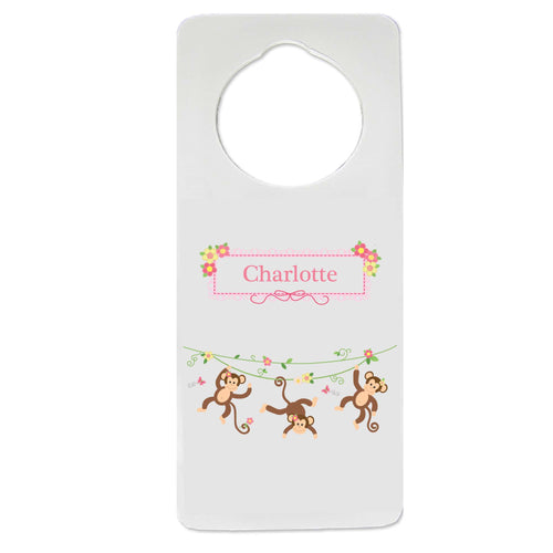 Monkey Girl Door Hanger