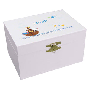 Personalized Ballerina Jewelry Box with Noahs Ark design