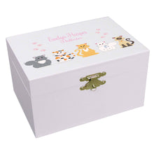 Personalized Ballerina Jewelry Box with Pink Cats design