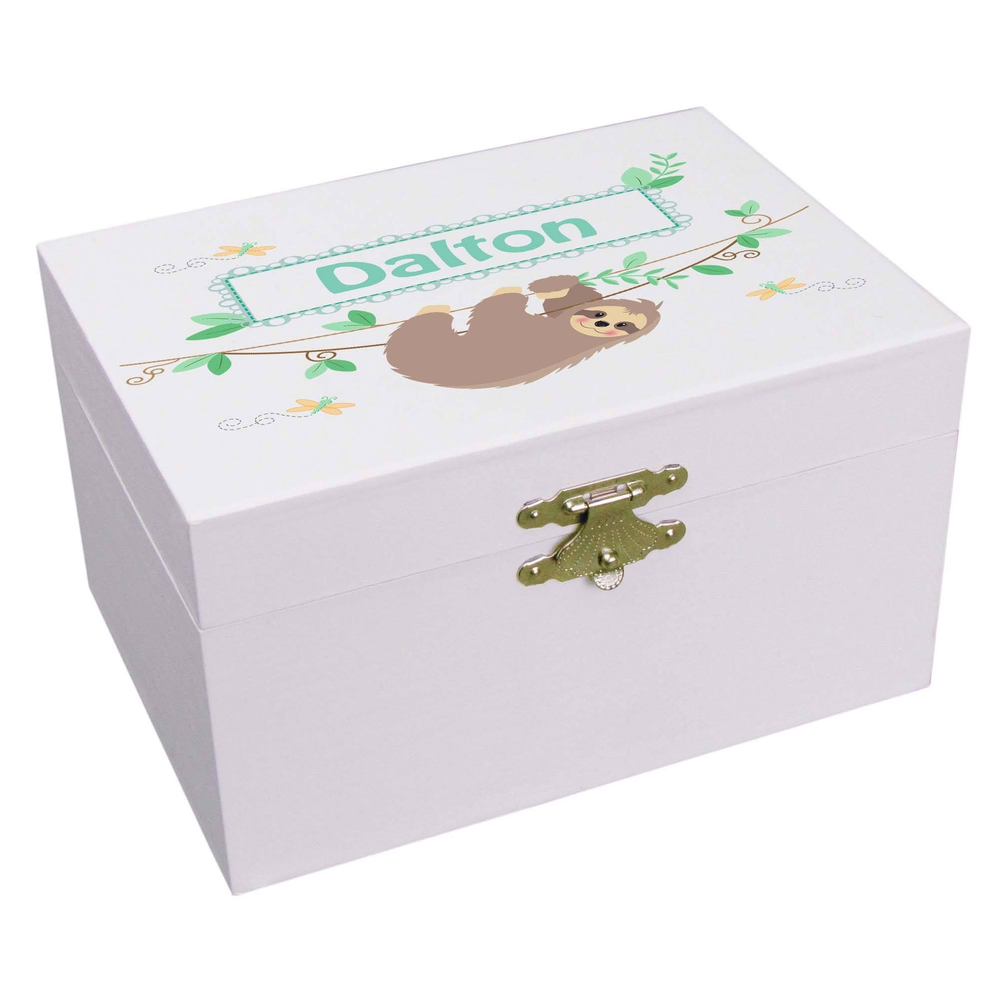 Personalized Sloth Ballerina Jewelry Box