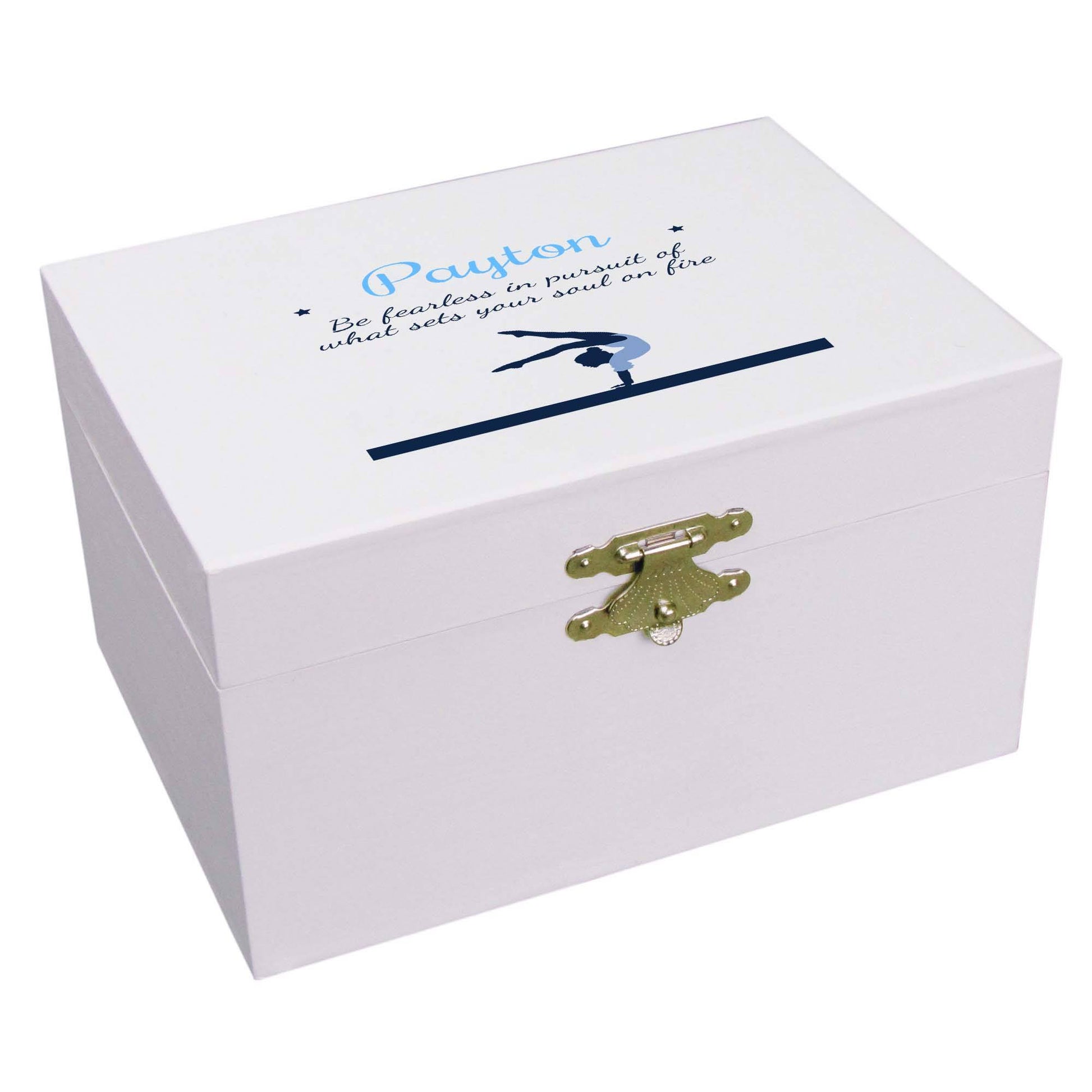 Personalized Ballerina Jewelry Box with Gymnastics design