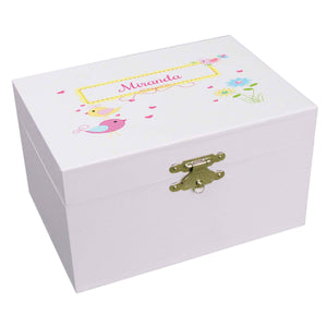 Personalized Ballerina Jewelry Box with Lovely Birds design