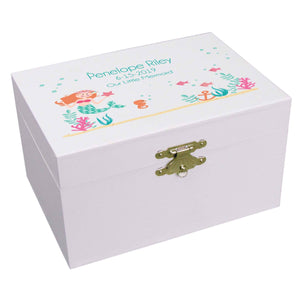 Personalized Ballerina Jewelry Box with Mermaid Princess design