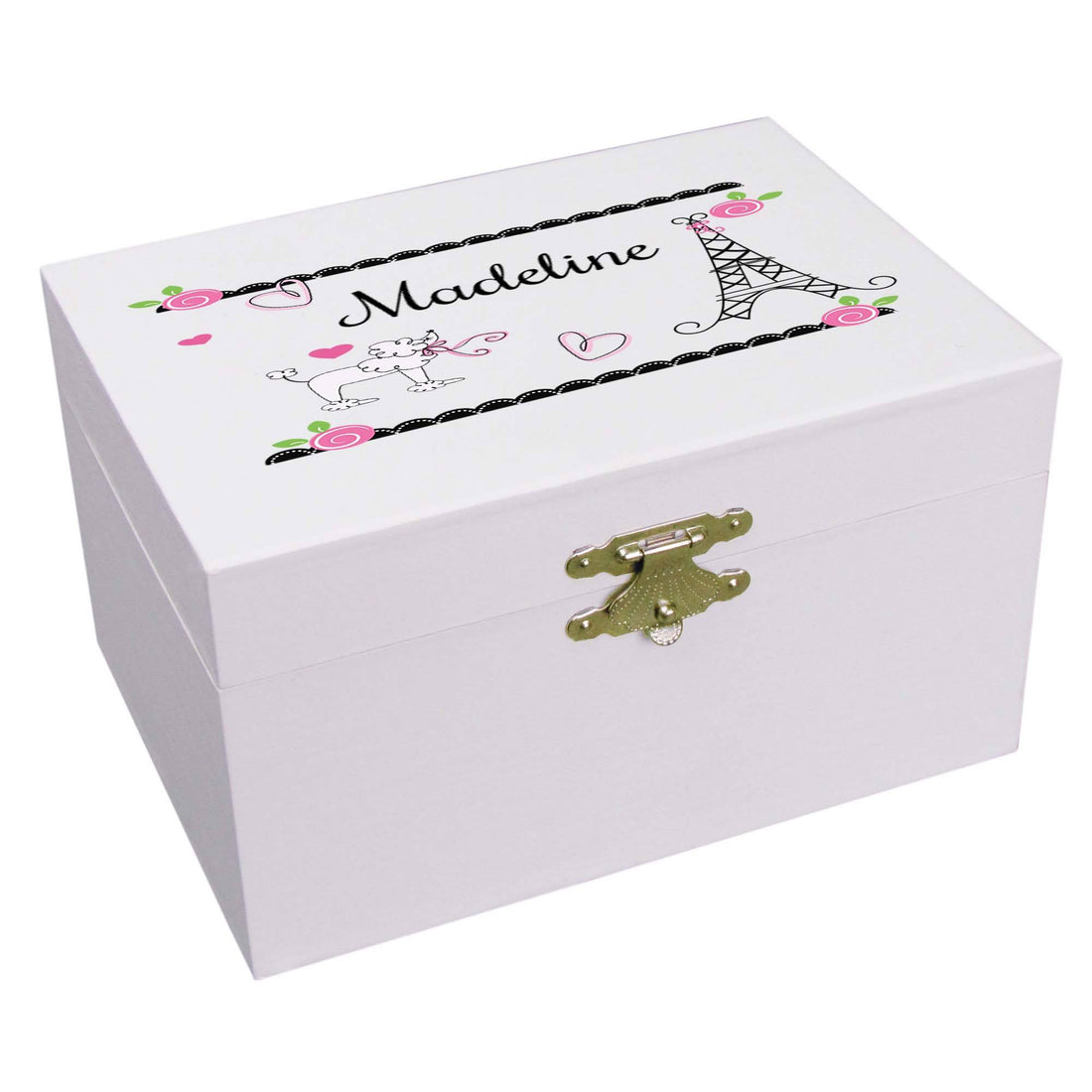 Personalized Ballerina Jewelry Box with French Paris design