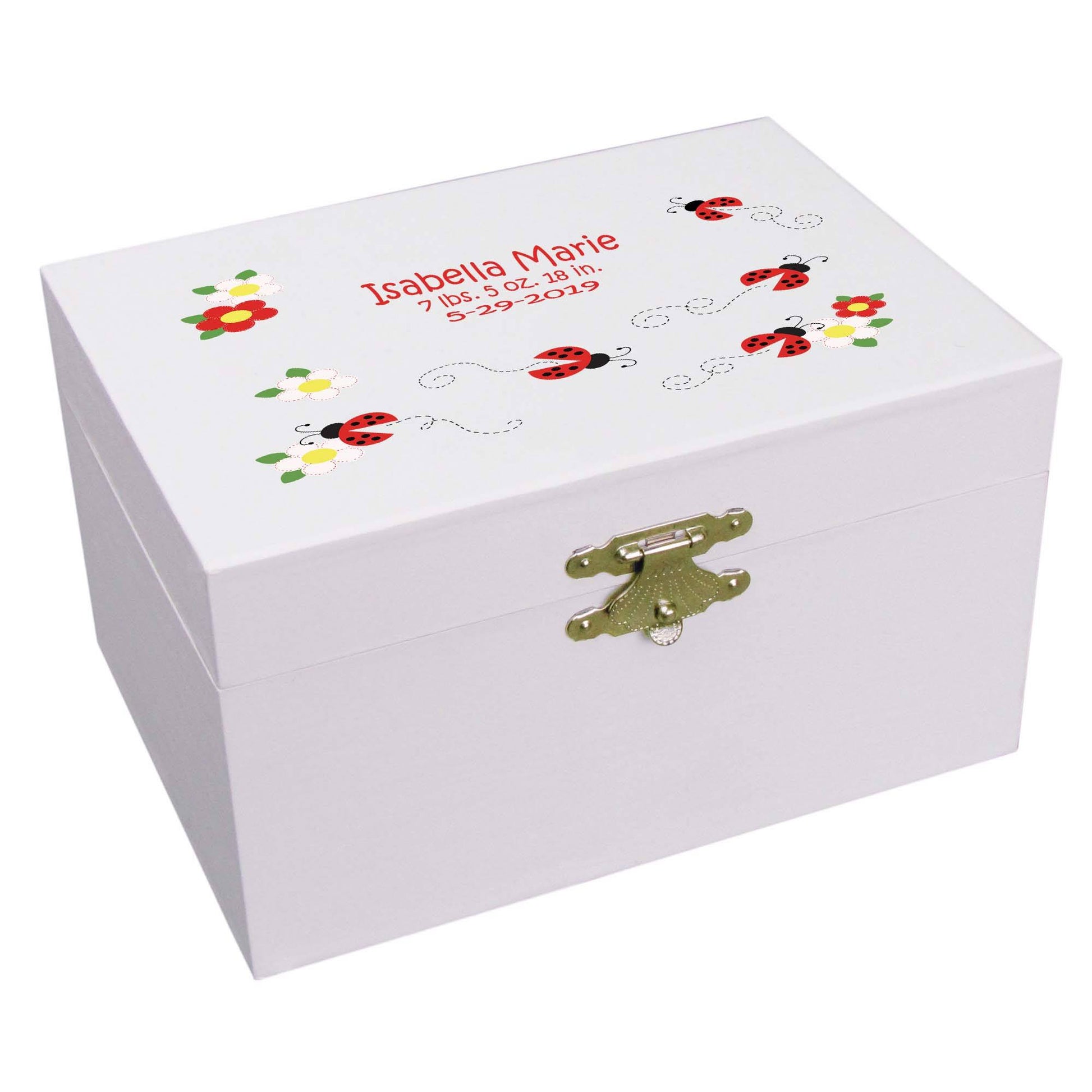 Personalized Red Ladybug Ballerina Jewelry Box