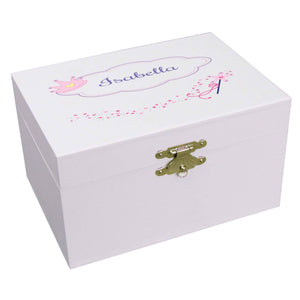 Personalized Ballerina Jewelry Box with Fairy Princess design