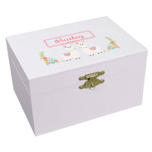 Personalized Ballerina Jewelry Box with Alpaca design