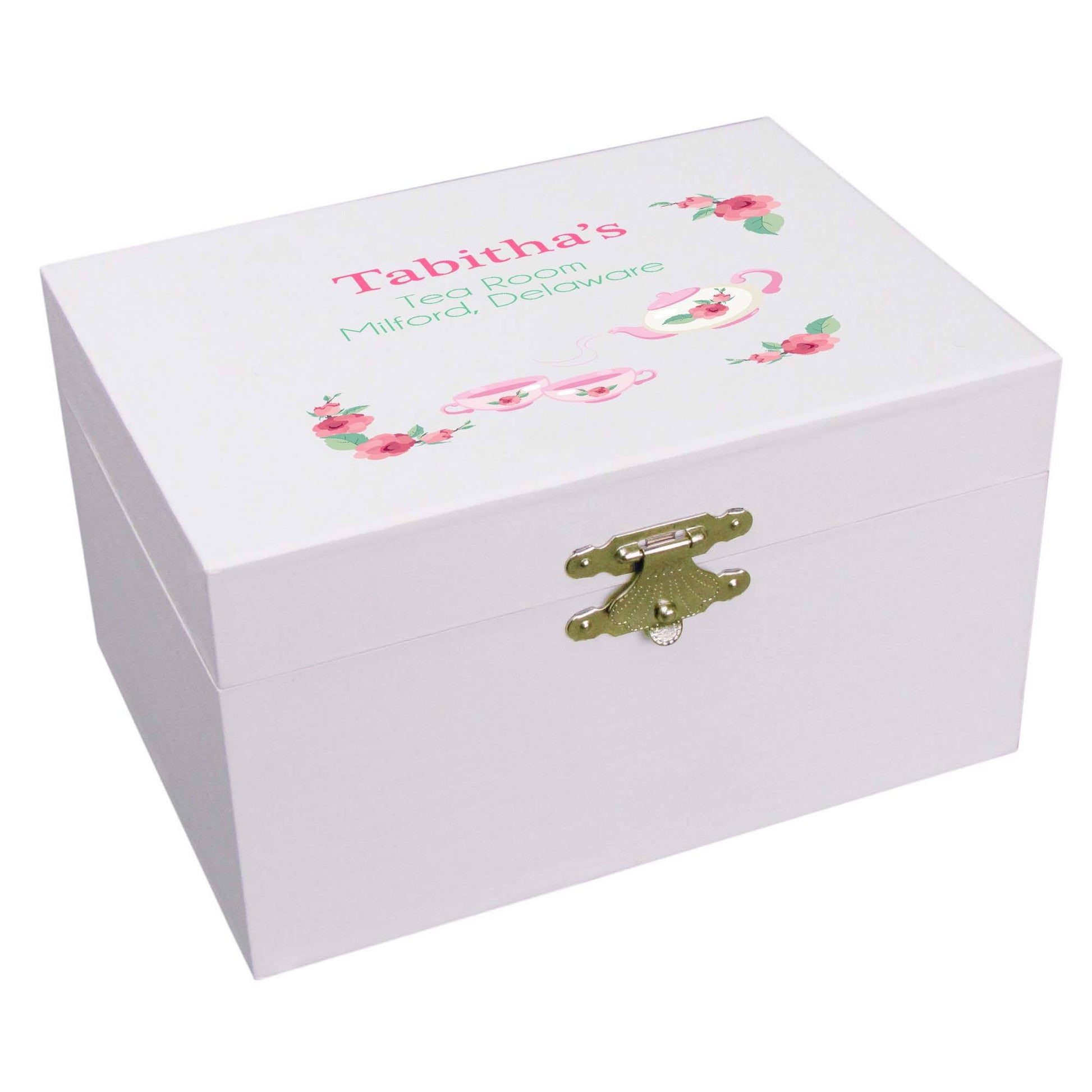Tea Party Musical Ballerina Jewelry Box - side view
