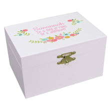 Personalized Ballerina Jewelry Box with Spring Floral design