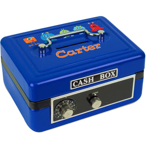 Personalized Monster Mash Childrens Blue Cash Box