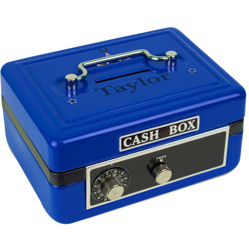 Personalized Ice Hockey Childrens Blue Cash Box-I