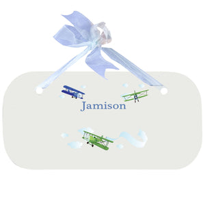Personalized Wall Plaque Door Sign Airplane design