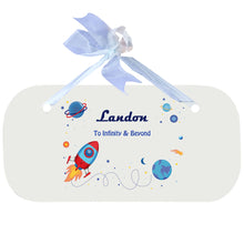 Personalized Wall Plaque Door Sign Rocket design