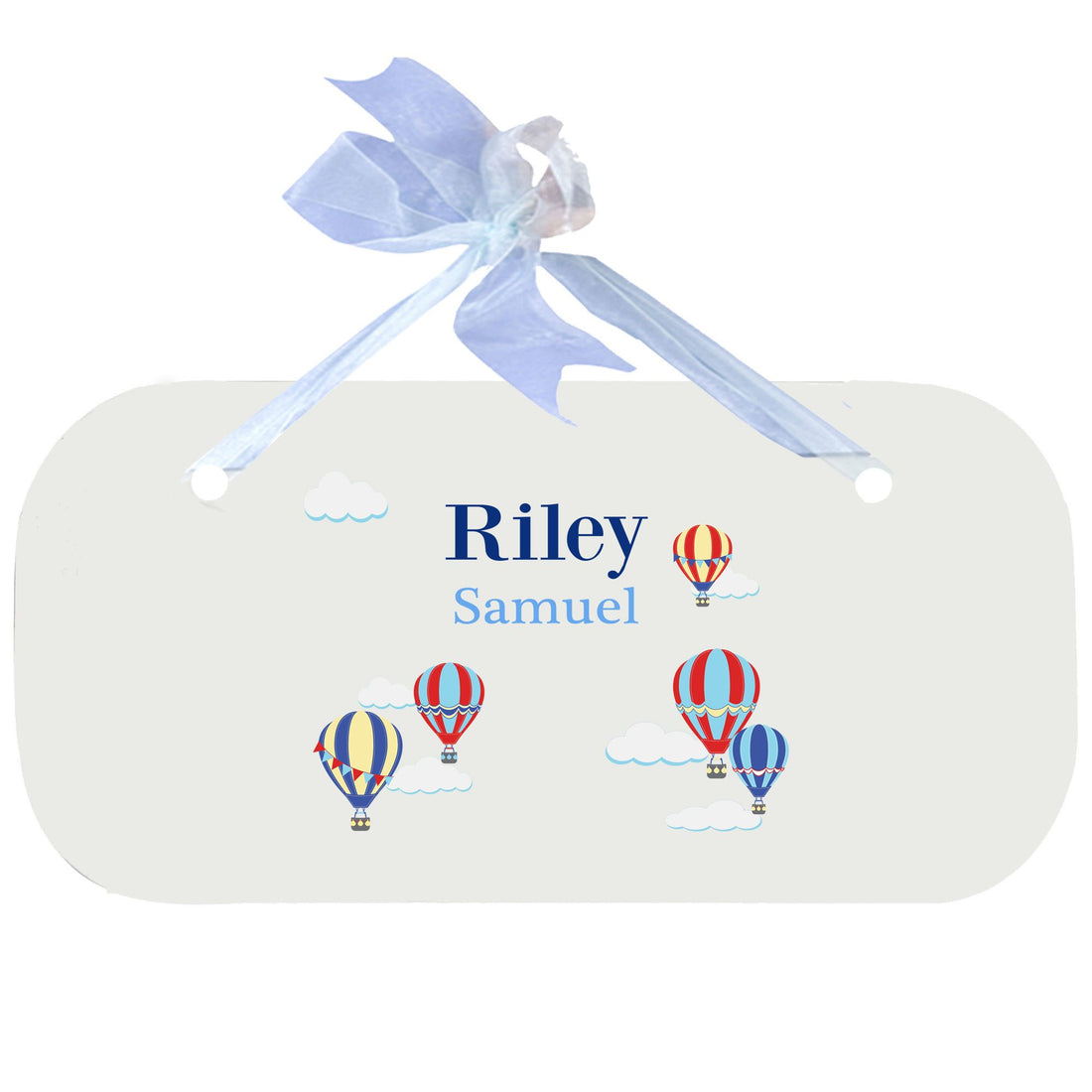 Personalized Wall Plaque Door Sign Hot Air Balloon Primary design
